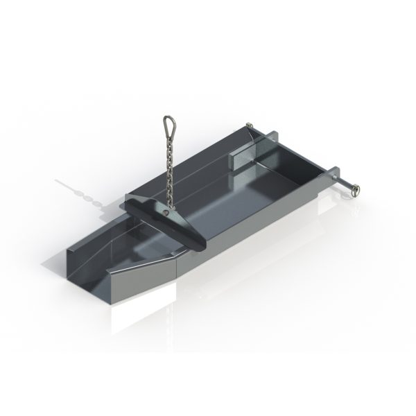 Metal tray with chain for hanging