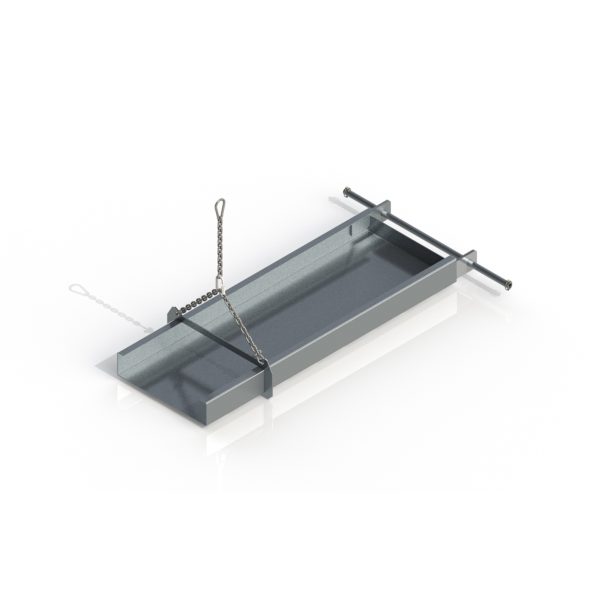 Metal tray with chain attached