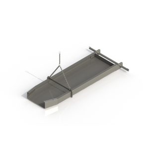 Metal tray with chain attached