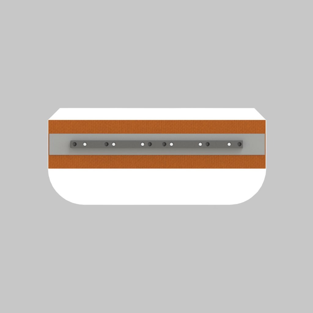 Plastic combo trowel blade
