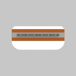 Plastic combo trowel blade