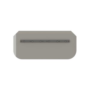 Reversible combo and rounded steel blade with angle