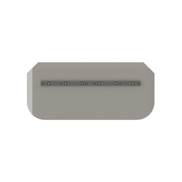 Reversible combo and rounded steel blade with angle