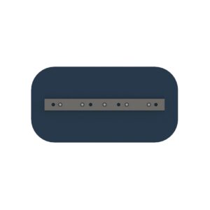 Blue reversible combo rounded steel blade for Boren machine
