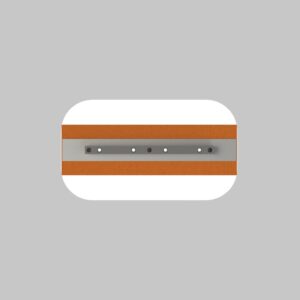 Plastic Finish Blade Rounded corner on grey background