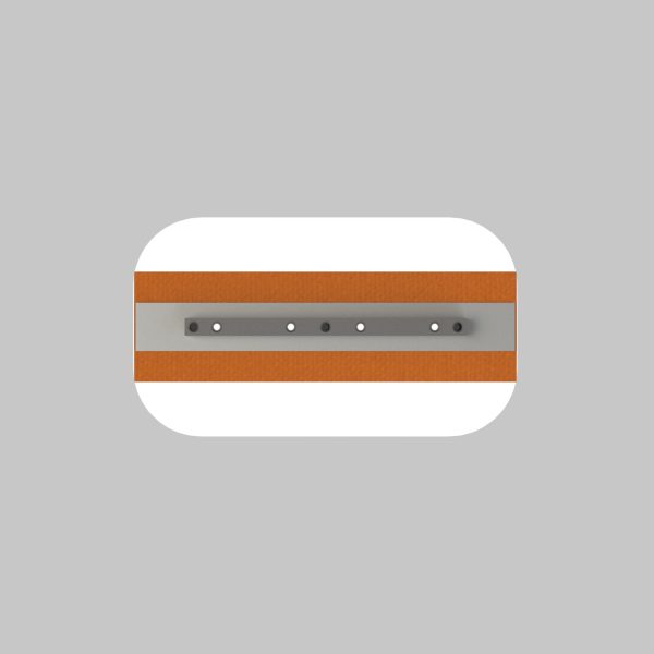 Plastic Finish Blade Rounded corner on grey background