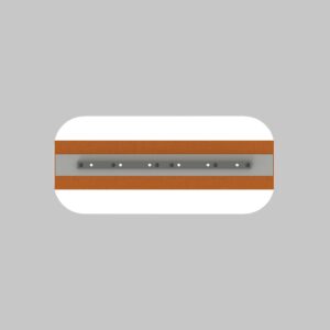 Plastic finish blade with rounded corners
