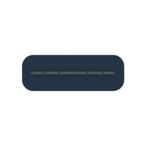 Blue reversible combo steel blade on white background