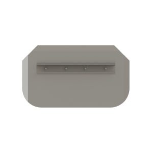 Quick connect combination trowel blade with angle