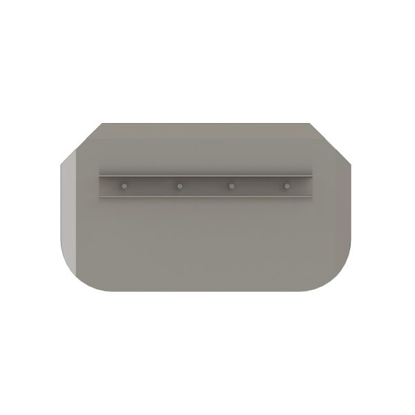 Quick connect combination trowel blade with angle