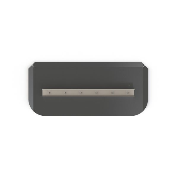 Quick connect combination trowel blade with rear tail angle