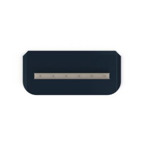 Quick connect combination trowel blade with rear tail angle