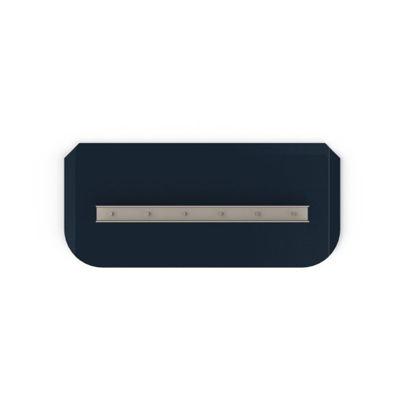 Quick connect combination trowel blade with rear tail angle