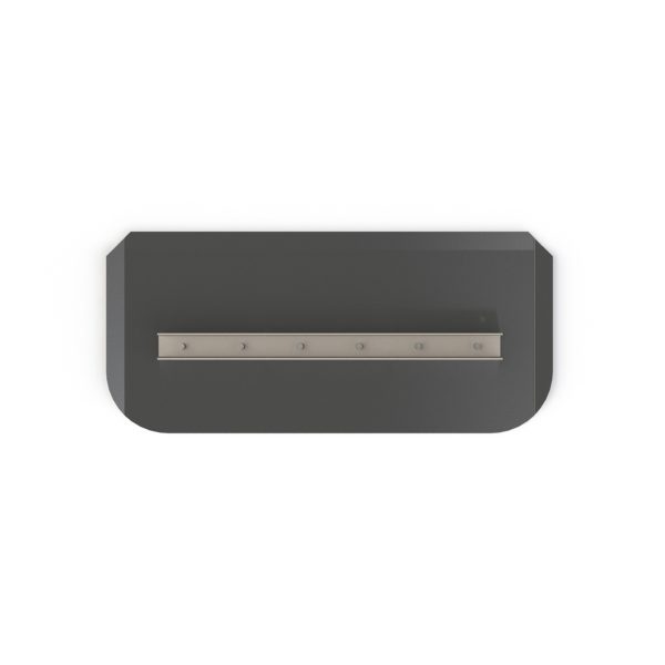 Quick connect combination trowel blade with rear tail angle
